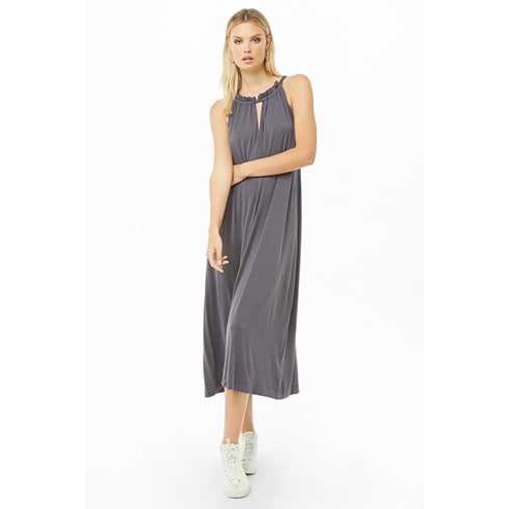 Forever 21 | Trapeze Halter Maxi Dress in Grey NWT